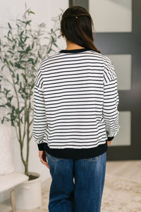 Almost Therapeutic Drop Shoulder Pullover in White and Black