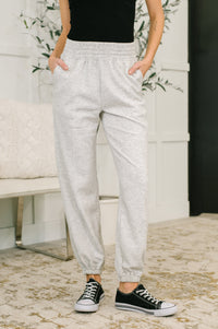 Every Second, Every Hour Jogger Bottoms in Heather Grey