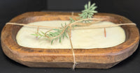 Premium 20oz Soy Wax Rustic Dough Bowl Candle - Wooden Wicks