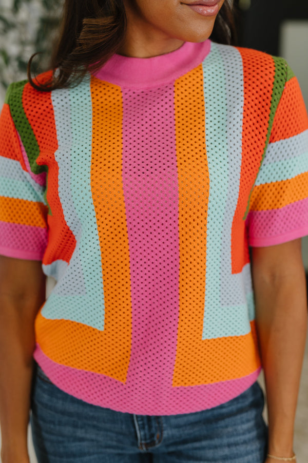 Sunset Stitch Knit Top