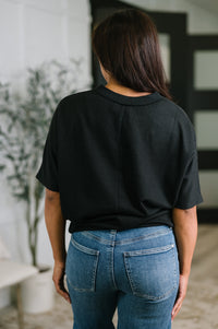 Together We're Unlimited Basic V-Neck Tee in Black