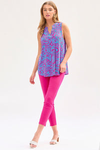 Dear Scarlett Lizzy Tank Top in Pink/Aqua