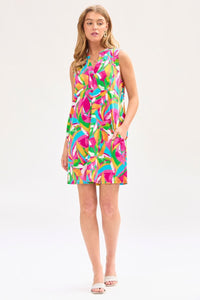 Dear Scarlett Lizzy Tank Dress in Multi