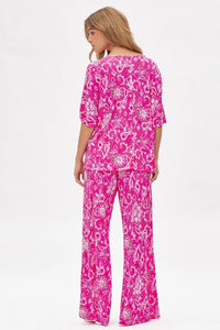 Dear Scarlett Cabana Set in Hot Pink